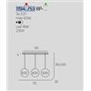 TopLight SOSP. CROMO 3 LUCI RETTANGOLARE VETRI PICCOLI (2 AMBRA+1 BRONZO) 1194CR-S3 RP-AB