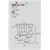 TopLight SOSPENSIONE BIANCO 7 LUCI RETTANGOLARE VETRI (3 X PICCOLO AM + 2 X PICCOLO RU + 2 X PICCOLO ZA) 1191BI-S7 RP-MC