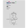 TopLight SOSP. CROMO 3 LUCI TONDA VETRI (2 X PICCOLO + 1 X GRANDE) TUTTI ZAFFIRO 1191CR-S3 TMIX-ZA
