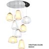 TopLight SOSPENSIONE BIANCO 8 LUCI TONDA VETRI (ALPHA TR+AM) (1X BETA TR + 2X AM) (1X GAMMA TR + 2X AM) 1176BI-S8 T ABG-TA