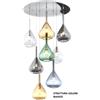 TopLight SOSPENSIONE BIANCO 8 LUCI TONDA VETRI 2X TR + 2X AM + 2X FU + 1X VE + 1X BL 1177BI-S8 T-MC