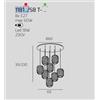 TopLight SOSPENSIONE BIANCO 8 LUCI TONDA VETRI 2X TR + 2X AM + 2X FU + 1X VE + 1X BL 1181BI-S8 T-MC