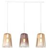 TopLight SOSPENSIONE BIANCO RETTANGOLARE 3 LUCI (2 AM + 1 RA) 1164BI-S3 R-AR