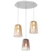 TopLight SOSPENSIONE BIANCO TONDA 3 LUCI (2 AM + 1 RA) 1164BI-S3 T-AR