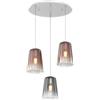TopLight SOSPENSIONE BIANCO TONDA 3 LUCI (2 RA + 1 CR) 1164BI-S3 T-RC