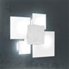 TopLight UPGRADE 45 APPLIQUE PLAFONIERA 4 LUCI ATTACCO E27 IN VETRO E METALLO FOGLIA ARGENTO