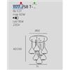 TopLight SOSPENSIONE OTTONE SAT. 8 LUCI TONDA VETRI 2X TR + 2X AM + 2X FU + 1X VE + 1X BL 1177OS-S8 T-MC