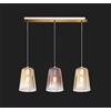 TopLight SOSPENSIONE OTTONE SAT. RETTANGOLARE 3 LUCI (2 AM + 1 RA) 1164OS-S3 R-AR