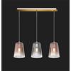 TopLight SOSPENSIONE OTTONE SAT. RETTANGOLARE 3 LUCI (2 RA + 1 CR) 1164OS-S3 R-RC