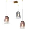 TopLight SOSPENSIONE OTTONE SAT. SPOSTABILE 3 LUCI (2 RA + 1 CR) 1164OS-S3 S-RC
