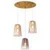 TopLight SOSPENSIONE OTTONE SAT. TONDA 3 LUCI (2 AM + 1 RA) 1164OS-S3 T-AR