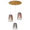 TopLight SOSPENSIONE OTTONE SAT. TONDA 3 LUCI (2 RA + 1 CR) 1164OS-S3 T-RC
