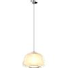 TopLight SOSPENSIONE CROMO 1 LUCE VETRO ALPHA AMBRA 1176CR-S1 ALPHA-AM