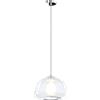 TopLight SOSPENSIONE CROMO 1 LUCE VETRO ALPHA TRASPARENTE 1176CR-S1 ALPHA-TR