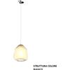 TopLight SOSPENSIONE BIANCO 1 LUCE VETRO BETA AMBRA 1176BI-S1 BETA-AM