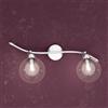 TopLight WILLOW FARETTO 2 LUCI VETRO TRASPARENTE 1098-F2-TR
