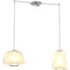 TopLight SOSPENSIONE CROMO 2 LUCI SPOSTABILE VETRI ALPHA + GAMMA AMBRA 1176CR-S2 S AG-AM
