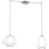 TopLight SOSPENSIONE CROMO 2 LUCI SPOSTABILE VETRI ALPHA + GAMMA TRASPARENTI 1176CR-S2 S AG-TR
