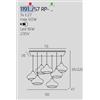 TopLight SOSPENSIONE OTTONE SATINATO 7 LUCI RETTANGOLARE VETRI (3 X PICCOLO AM + 2 X PICCOLO RU + 2 X PICCOLO ZA) 1191OS-S7 RP-MC
