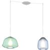 TopLight SOSPENSIONE BIANCO 2 LUCI SPOSTABILE VETRI ALPHA VE + BETA BL 1176BI-S2 S AB-MC