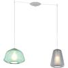 TopLight SOSPENSIONE BIANCO 2 LUCI SPOSTABILE VETRI ALPHA VE + GAMMA AM 1176BI-S2 S AG-MC