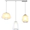 TopLight SOSPENSIONE CROMO 3 LUCI RETTANGOLARE VETRI ALPHA AM + BETA AM + GAMMA TR 1176CR-S3 R ABG-TA