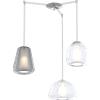 TopLight SOSPENSIONE CROMO 3 LUCI SPOSTABILE VETRI ALPHA TR + BETA TR + GAMMA FU 1176CR-S3 S ABG-TF