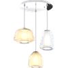 TopLight SOSPENSIONE CROMO 3 LUCI TONDA VETRI ALPHA AM + BETA AM + GAMMA TR 1176CR-S3 T ABG-TA