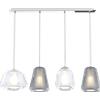 TopLight SOSPENSIONE CROMO 4 LUCI RETTANGOLARE (ALPHA TR) (BETA TR) (GAMMA 2X FU) 1176CR-S4 R ABG-TF