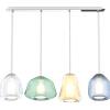TopLight SOSPENSIONE CROMO 4 LUCI RETTANGOLARE (ALPHA VE) (BETA TR + BL) (GAMMA AM) 1176CR-S4 R ABG-MC