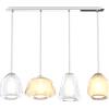 TopLight SOSPENSIONE CROMO 4 LUCI RETTANGOLARE ALPHA AM + BETA TR + BETA AM + GAMMA TR 1176CR-S4 R ABG-TA