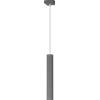 TopLight SQUARE TUBE SOSPENSIONE 1 LUCE ATTACCO E27 GRIGIO ANTRACITE CAVO CM250 CON BASE