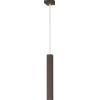 TopLight SQUARE TUBE SOSPENSIONE 1 LUCE ATTACCO E27 MARRONE CAVO CM250 CON BASE