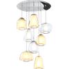 TopLight SOSPENSIONE CROMO 8 LUCI TONDA VETRI (ALPHA TR+AM) (1X BETA TR + 2X AM) (1X GAMMA TR + 2X AM) 1176CR-S8 T ABG-TA