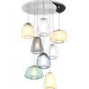 TopLight SOSPENSIONE CROMO 8 LUCI TONDA VETRI (ALPHA VE + AM) (BETA TR + BL + AM) (GAMMA FU + AM + TR) 1176CR-S8 T ABG-MC