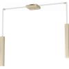 TopLight SQUARE TUBE SOSPENSIONE 2 LUCI SABBIA CAVO CM.250 CON BASE 1173-S2-SA