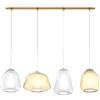 TopLight SOSPENSIONE OTTONE SAT. 4 LUCI RETTANGOLARE ALPHA AM + BETA TR + BETA AM + GAMMA TR 1176OS-S4 R ABG-TA