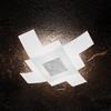 TopLight TETRIS COLOR APPLIQUE-PLAFONIERA D.75 CM. 4 LUCI FOGLIA ARGENTO 1121-75-FA