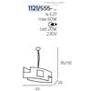 TopLight TETRIS COLOR SOSPENSIONE 55CM. 1 LUCE GRIGIO ANTRACITE 1121-S55-GA