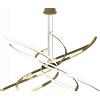 TopLight TORNADO SOSPENSIONE D.100 CM. ORO BRUNITO VERNICIATO LUCE CALDA 3000K 1163-S100 C-OB