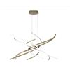 TopLight TORNADO SOSPENSIONE D.100 CM. ORO BRUNITO VERNICIATO LUCE NATURALE 4000K 1163-S100 N-OB