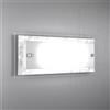 TopLight TRAY APPLIQUE GRANDE 2 LUCI FOGLIA ARGENTO 1087-AG-FA
