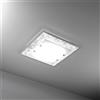 TopLight TRAY PLAFONIERA 45 CM. 2 LUCI FOGLIA ARGENTO 1087-45-FA