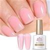 BORN PRETTY Smalto Semipermanente UV Rosa Trasparente, 10ml Shellac Rose Smalto per unghie Gel naturale Toni di rosa Smalto per unghie color fragola Gel LED