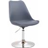 CLP Sedia Pranzo Regolabile Maverick In Polipropilene I Sedia Design Rosa Scandinavo Base Tonda In Metallo, Colore:grigio, Colore del telaio:cromo