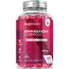 WeightWorld Ashwagandha Gommose 1200mg, 120 Caramelle Vegane, (2 Mesi di Fornitura), al Gusto Lampone, Gommose con Ashwagandha Polvere, Estratto 30:1 di Radice Withania Somnifera (Ginseng Indiano), Senza Glutine