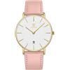 aswan watch Orologio Analogico al Quarzo per Donna con Cinturino in Pelle,Orologio Classico ed Elegante per Donna con Data, Cassa da 39 mm, 2 Lancette,Orologio Ultra Sottile