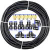 ERGAOBOY Kit tubo tubo aria in poliuretano PU nero 10 m, diametro esterno 4 mm x ID 2,5 mm con 14 kit di connettori