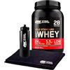 Optimum Nutrition Gold Standard 100% Whey Proteine in Polvere con Proteine Isolate e Aminoacidi per la Massa Muscolare Cioccolato al Latte 896g 28 Porzioni + ASCIUGAMANO + BORRACCIA