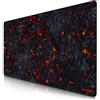 TITANWOLF - Grande Tappetino Mouse da Gioco - XXXL Oversize Mousepad - Dimensione 1200 x 600 mm - XXL Formato Oversize da scrivania e Tavolo - per Mouse e Tastiera - Lava Nero